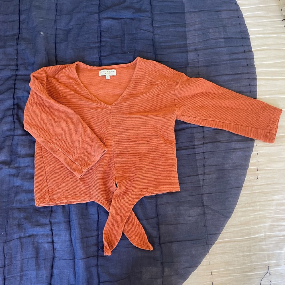 Madewell front tie top